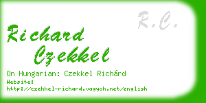 richard czekkel business card